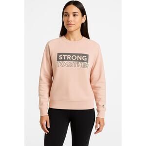 NWT Peloton Sweatshirt Womens‎ Small Pink Pullover Crewneck Graphic Raglan